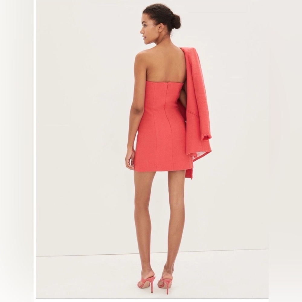 Veronica Beard Aster Tweed Mini Dress in Watermelon Sz XS